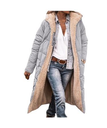 Fleece plush jacket fluffy warm zipper wool jacket women fleece jacket warm sweater long -sleeved winter coat jacket winter coat down jacket breathable warm cozy winter warm trench coat m blue