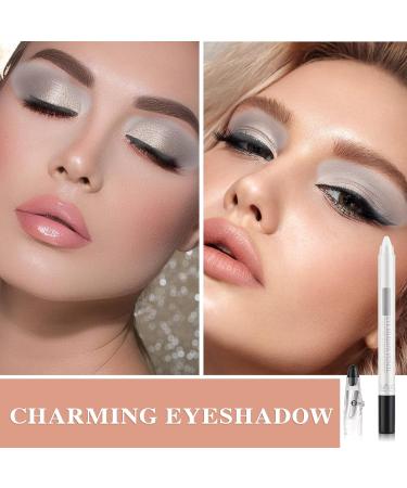 Glitter Shimmer Cream White Eyeshadow Stick Highly Pigmented Long Lasting Waterproof Metallic Eye Shadow Pencil Crayon Makeup Pen with Sharpener Easy to Use & Carry(Pearlescent White) - Buy Online on GoSupps.com