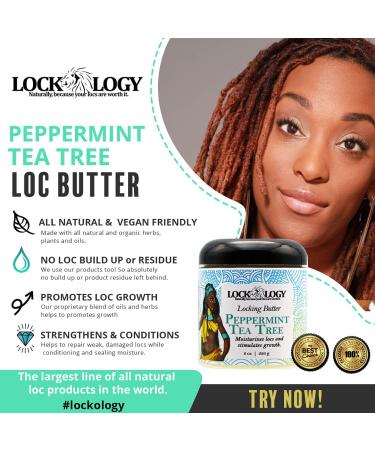 Lockology Peppermint Tea Tree Loc Retwist Butter & Dread Wax for Growth - Natural & Build Up Free - Buy Online on GoSupps.com