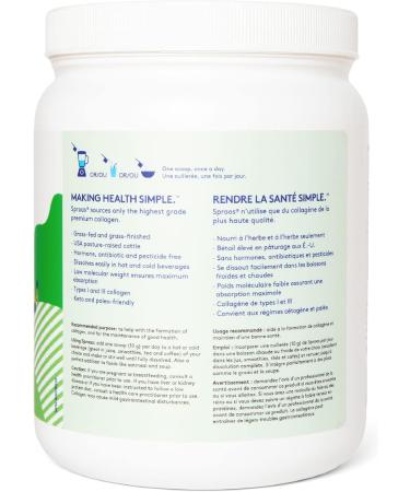 Sproos Premium Marine Collagen Peptide Powder (400 g Tub) & Premium Grass Fed Collagen Powder | Large 500g Tub | (500g) - Buy Online on GoSupps.com