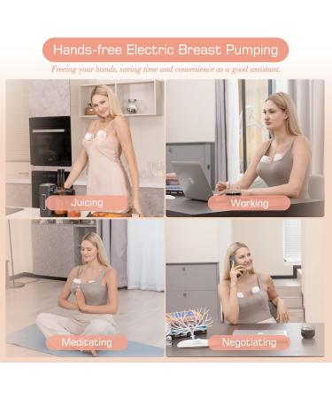 Wearable Breast Pump Plainless Electric Hands Free 2 Modes & 9 Levels with LCD Display Low Noise Rechargeable Wireless Protable Breast Pump with 21mm/24mm Flanges (Pink 2PCS) Breastfeeding Pump - Buy Online on GoSupps.com