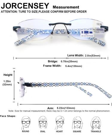 3 Pack Rimless Reading Glasses for Men & Women - Blue Light Blocking Classic Style +2.00 Magnification - Top Selling Eyeglasses - Buy Online on GoSupps.com