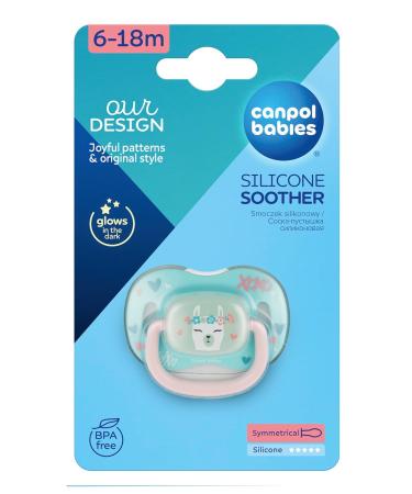 Canpol Babies Silicone Pacifier 6-18m - Symmetrical Exotic-Lama Mint | International Shipping Available - Buy Online on GoSupps.com