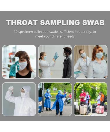 ULTECHNOVO 20Pcs Disposable Nylon Tipped Swabs for Oropharyngeal Sample - Buy Online on GoSupps.com