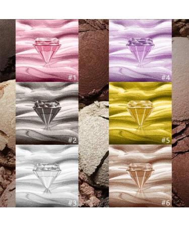 Reddhoon 6 Colors Diamond Liquid Glitter Eyeshadow Jelly Gel Shiny Eyeshadow Cream Waterproof Long Lasting Sparkling Glitter Liquid Eyeshadow Metallic Pigment - Buy Online on GoSupps.com