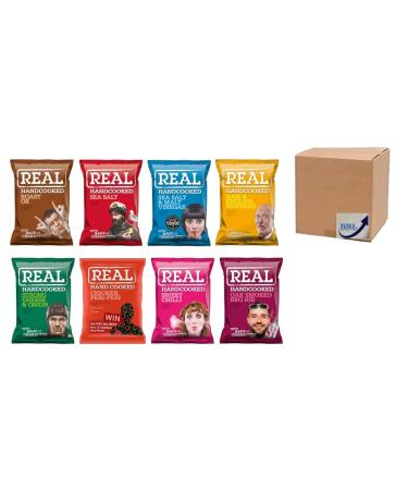 Real Crisps Mixed Case 35g (Pack Of 24)| 8 Flavours | 3 Of Each Flavour - Buy Online on GoSupps.com