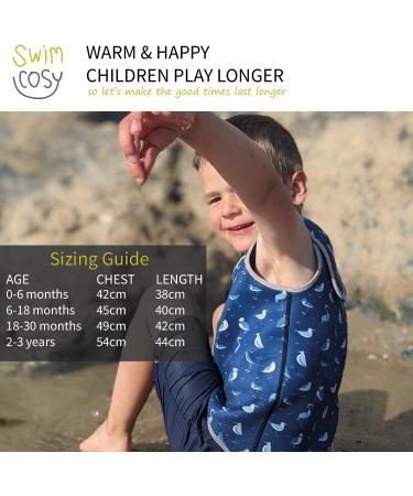 Swim Cosy Baby/Toddler Wetsuit Vest UPF50 Neoprene | Unicorns Dinosaurs Ducks Seaside Birds | 18-30 Months - Buy Online on GoSupps.com