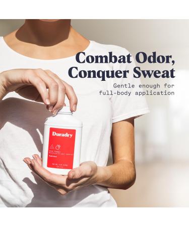 Duradry Body Powder for Men & Women - Talc-Free Helps Control Sweating and Odor Reduces Chafing Natural Powder for Skin Lightly Scented Made with Non-GMO Cornstarch - 4 oz Pack of 3 4 Ounce (Pack of 3) - Buy Online on GoSupps.com