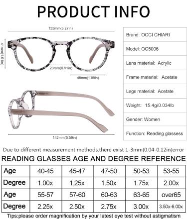 Shop OCCI CHIARI Stylish Round Reading Glasses for Women - Tortoise 3.0 Available in Multiple Strengths (1.0 to 6.0) - International Shipping - Buy Online on GoSupps.com