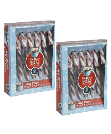 Candyrific Hot Cocoa, Artificially Flavored Candy Canes - 6ct / 2 Pack,6 Count (Pack of 2)