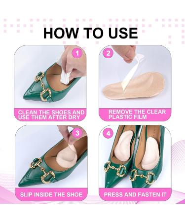 Women's Arch Support Insoles for Flat Feet & Plantar Fasciitis - 4 Pairs of Gel High Arch Inserts - 0.47in Height - Reusable Cushions for Comfort - 2 Black & 2 Beige - Buy Online on GoSupps.com