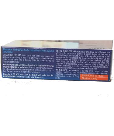 Chronodorm 1.9 mg - New Dosage - Helps to Reduce Time to Sleep - Pack of 3 Months - 3 x 30 Comp Sublingual - Buy Online on GoSupps.com