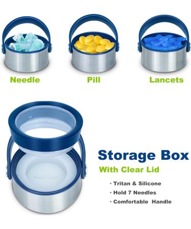 Medineed 60H Insulin Pens Cooler Box - Diabetic Travel Case with Biogel Ice Pack (Blue) - Buy Online on GoSupps.com