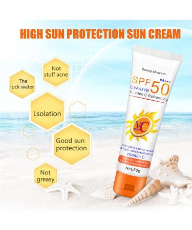 Sun Cream SPF 50 Suncream For High Sun Protection SPF 50 Face Moisturiser Waterproof Sun Cream Against UVA & UVB Sun Lotion Sunscreen For Daily Use Travel (Type1) - Buy Online on GoSupps.com