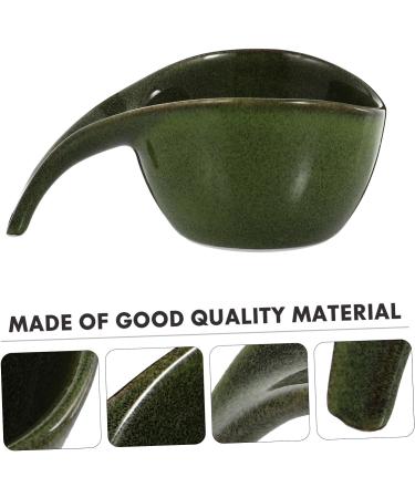 OUNONA 1pc Side Dishes Ceramic Sauce Dispenser Pinch Bowls Appetizer Caviar Cup Mini Sauce Jug Saucer Plate Snack Serving Dish Spice Dish Vinegar Japanese-Style Ceramics Dessert re-usable 11x7.5x5CM Green - Buy Online on GoSupps.com