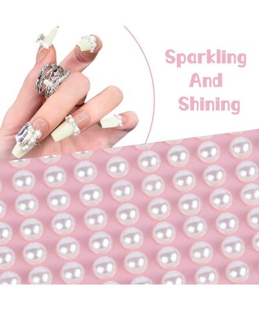 2744 Pcs Stick On Hair Pearls & Face Gems - Self Adhesive Beige Pearl Stickers for Makeup, Nail Art & DIY Crafts - Assorted Sizes - Valentine's Day Gift - Buy Online on GoSupps.com