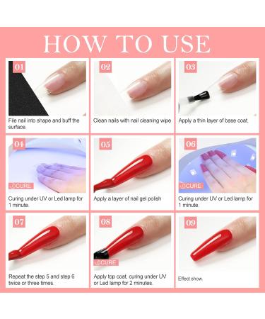 COSCELIA UV Nail Polish Gel Set 10PC Geln gel Starter Kit with 36W UV+LED Lamp Nail Cutter & DIY Nail Art Perfect for At-Home Gel Nails - Buy Online on GoSupps.com