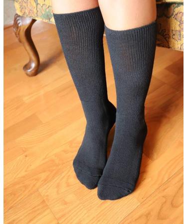 Diabetic Socks by Skarpety - Made in USA X-Large Black Calf Crew Socks for Comfort & Support - Buy Online on GoSupps.com