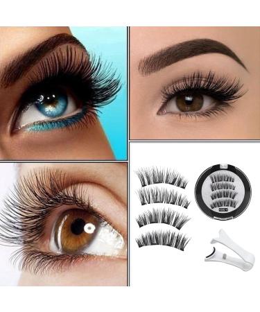 Magnetic Eyelashes without Eyeliner Reusable Magnetic Lashes No Glue 3d False Eyelashes Kit Magnetic Eyelashes Natural Look Magnetic Eyelashes with Applicator No Glue or Liner Needed(Thick) - Buy Online on GoSupps.com