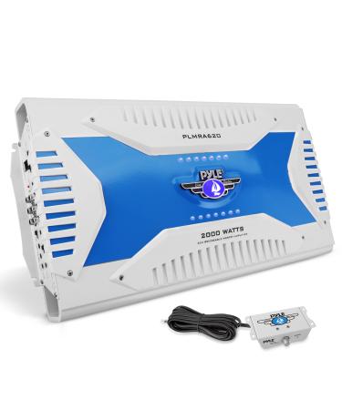 Pyle 6 Channel Marine Amplifier Receiver - Waterproof Wireless Bridgeable Audio Amp for Stereo Speaker with 2000 Watt Power Dual MOSFET Supply, GAIN Level, RCA Inputs and LED Indicator PLMRA620 Reciever - Buy Online on GoSupps.com
