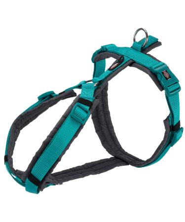 TRIXIE Trekking Harness New Premium S 36-44cm/15mm Ocean Blue/Graphite Dog Ocean Blue/Graphite Dog S