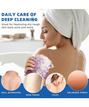 scyca Long Net Bath Sponge African Mesh Cloth Net Scrubber Bath Towel - Elastic Bath Sponges for Daily Use Women & Men Bathing Purple - Buy Online on GoSupps.com