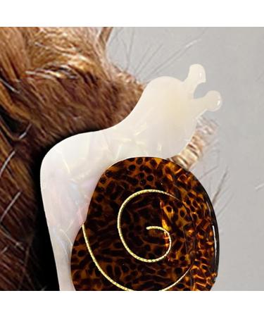 bephible Non-slip Hair Accessory Trendy Clip Snail-shaped Claw Animal Shape Metal Spring Acetic Acid Back Head 1pc - Buy Online on GoSupps.com