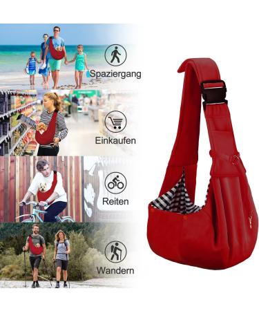 Petloft Reversible Small Dog Carrier - Adjustable Hands-Free Sling for Dogs Cats & Rabbits - Fuchsia Pink - Buy Online on GoSupps.com