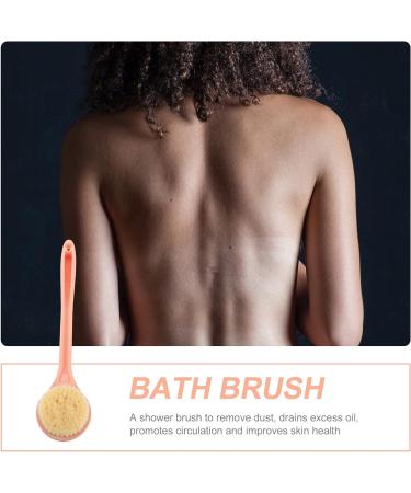 Healvian Handle Shower Bath Brush - Exfoliating Scrubber for Men and Women | Soft Body Brush with Lotion Applicator - Bathroom Supply - Buy Online on GoSupps.com
