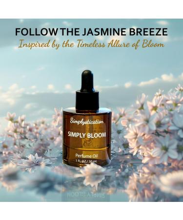 Simply Bloom Jasmine & MCT Perfume Oil Scented Fragrance Oil for Hair & Body Long Lasting Blooming Oil Inspired By G. Bloom for Women Dropper Bottle 30ml 30 ml Simply Bloom - Buy Online on GoSupps.com