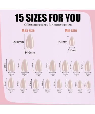 LADYING 24 Pcs Glossy Aurora Gel False Nails Short White Almond Soft Gel Press on Nails French Pattern Reusable Fake Nails Short UV Finish Oval Stick on Nails for Women Nails Art gel& Aurora 1 - Buy Online on GoSupps.com