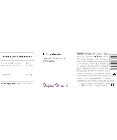 L-Tryptophan 1000 mg per day - Sleep quality and sleeping precursor to Serotonin Melatonin 5-HTP and Niacin - Vegan - Gluten Free Supersmart - Buy Online on GoSupps.com