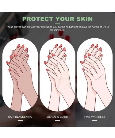 minkissy 2 Pairs Nail Gloves Hand Gloves for Protection Uv Manicure Gloves Manicure Tools Gloves for Nails Uv Shield Mittens Manicures Art Gloves Fingerless Mitts Uv Shield Gloves - Buy Online on GoSupps.com