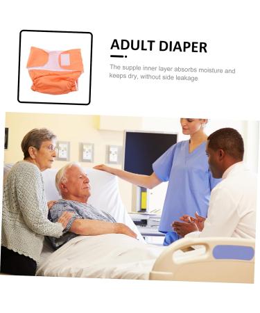 DOITOOL 3pcs Briefs - Adjustable Reusable Underwear Cover for Men and Women - Leakproof and Leakfree Pants for Adults, Seniors, and Disabled - Orange - Buy Online on GoSupps.com