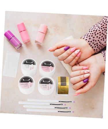 Ipetboom 1 Set Manicure Extension Set Acrylic Forms Kit De Manicura Nail Art Tips Manicure Brush Extension Brush Lengthening Nail Tape Extension Nail Plate Major Extend Abs - Buy Online on GoSupps.com