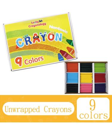 450 ct Lucky Art Unwrapped Wax Crayons - Pre-Sorted in 9 Vibrant Colors for Kids, Teachers & Art Enthusiasts | ASTM Safety Tested - Ideal for School Supplies, Drawing & Melting Projects - Buy Online on GoSupps.com