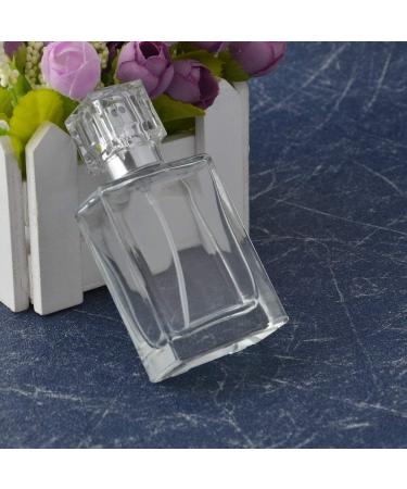 Enslz Square Flint Perfume Atomizer - Refillable 30ml Clear Glass Spray Bottle for Travel | International Shipping - Buy Online on GoSupps.com