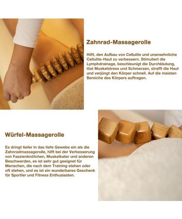 6 in 1 Maderotherapy Set - Anti-Cellulite Wood Massage Device & Lymphatic Drainage Tools for Stress Relief - Buy Online on GoSupps.com