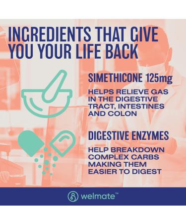 WELMATE Comprehensive Gut Health Bundle: Extra Strength Gas Relief Simethicone 125mg (365 Softgels) + Bifidobacterium Probiotic for Digestive & Immune Support (200 Count) | Fast-Acting Gluten-Free - Buy Online on GoSupps.com