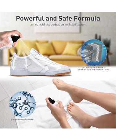 Lamfun Shoe Deodorizer Spray 150ml - Natural Odor Eliminator for Feet, Shoes, Gym Bags - Fights Odor, Freesia Fragrance - Buy Online on GoSupps.com