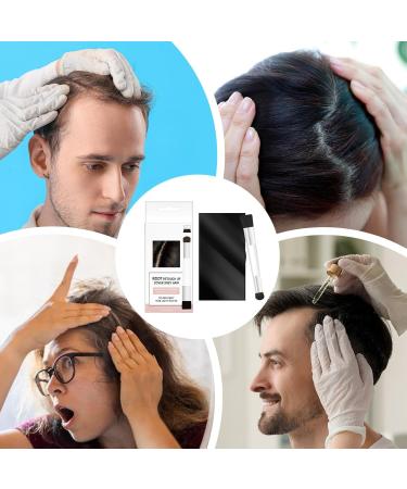 Mimoqk Hair Root Powder 65 g Bald Concealer Hair Filaments Cover Up Use Scalp Solution Instant Fuller Thicker Look Gray Cover for Men Women Multicolored Dark Brown - Buy Online on GoSupps.com