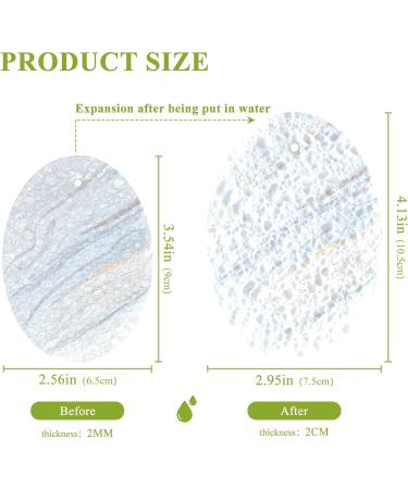 3-Pack Cleaning Kitchen Sponges Oval Marble Wall Surface Kitchen Cellulose Dishwashing Wood Pulp Cotton - Buy Online on GoSupps.com