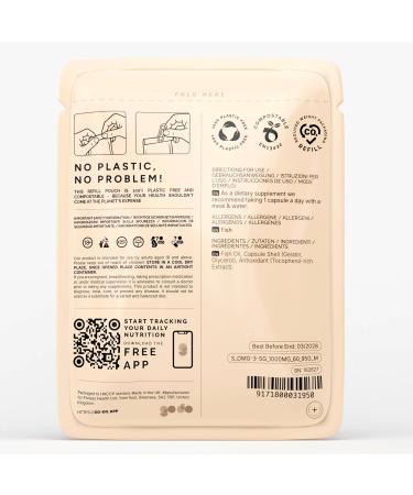 Fitness Health Omega 3 Soft Gels Capsules Fish Oil 1000MG - Essential Nutrient for Optimal Health - Supports Normal Heart Function - Purified Water - Made in The UK - (60 Capsules) 60 Count (Pack of 1) - Buy Online on GoSupps.com