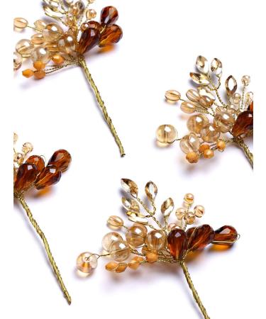 Vogue Hair Accessories Handmade Hair clip Hair Pin Hair Accessories Juda Pin Bun Pin (Gold_Handmade_Medium_Size_Set_4) - Buy Online on GoSupps.com