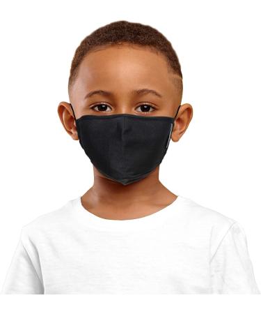 Copper Infused Reusable Kids Face Mask Set - Pack of 2 (Black) - Buy Online on GoSupps.com