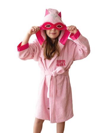 Ely Parker children bathrobe for boys boys girls terry Turkish cotton towel with hood super soft absorbent comfortable thick 3-4 years of great girls