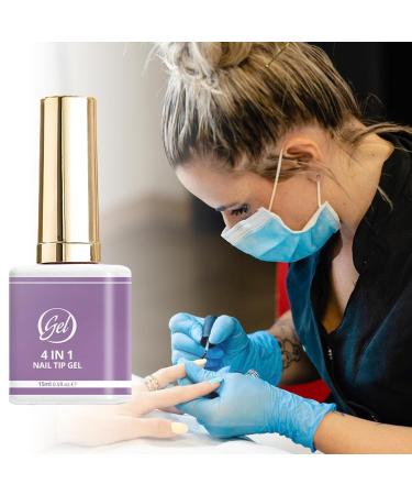 UV Nail Glue 15ml Long Lasting Adhesive 4 in 1 - LED Base Adhesive for Nails For Girls Teens and Beginners Manicure Decoration Design Living Room Home Daily Use Travel - Buy Online on GoSupps.com