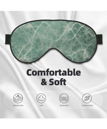 Buy Reusable Sleep Mask for Women & Men - Soft Blackout Eye Masks for Travel & Better Sleep | Marble Blue Grey - Buy Online on GoSupps.com