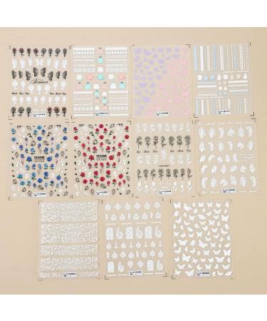 5D Beauty Tools Embossed Decal Nail Art Decoration Nail Enhancement Sticker False Nail Sticker Embossed Nail Paste(Type L) - Buy Online on GoSupps.com