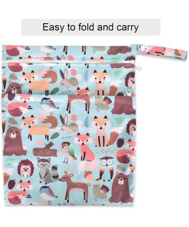 Buy Colexy Waterproof Diaper Bag Organizer - Double Zipper Wetbag for Toddlers (Zoo Design) - Ideal for Wet & Dry Storage - 30x36 cm - Buy Online on GoSupps.com